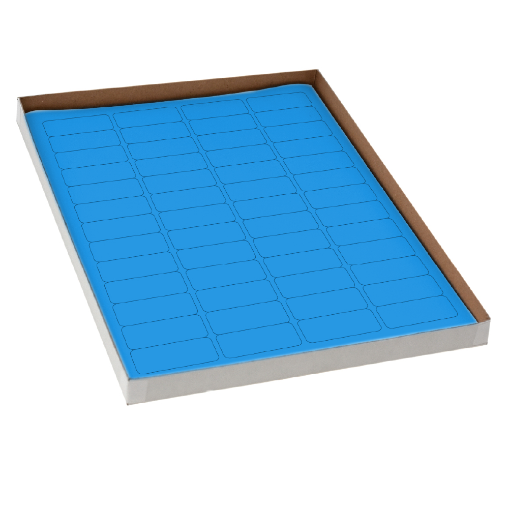 Globe Scientific Label Sheets, Cryo, 43x19mm, for Cryovials, 20 Sheets, 52 Labels per Sheet, Blue Image